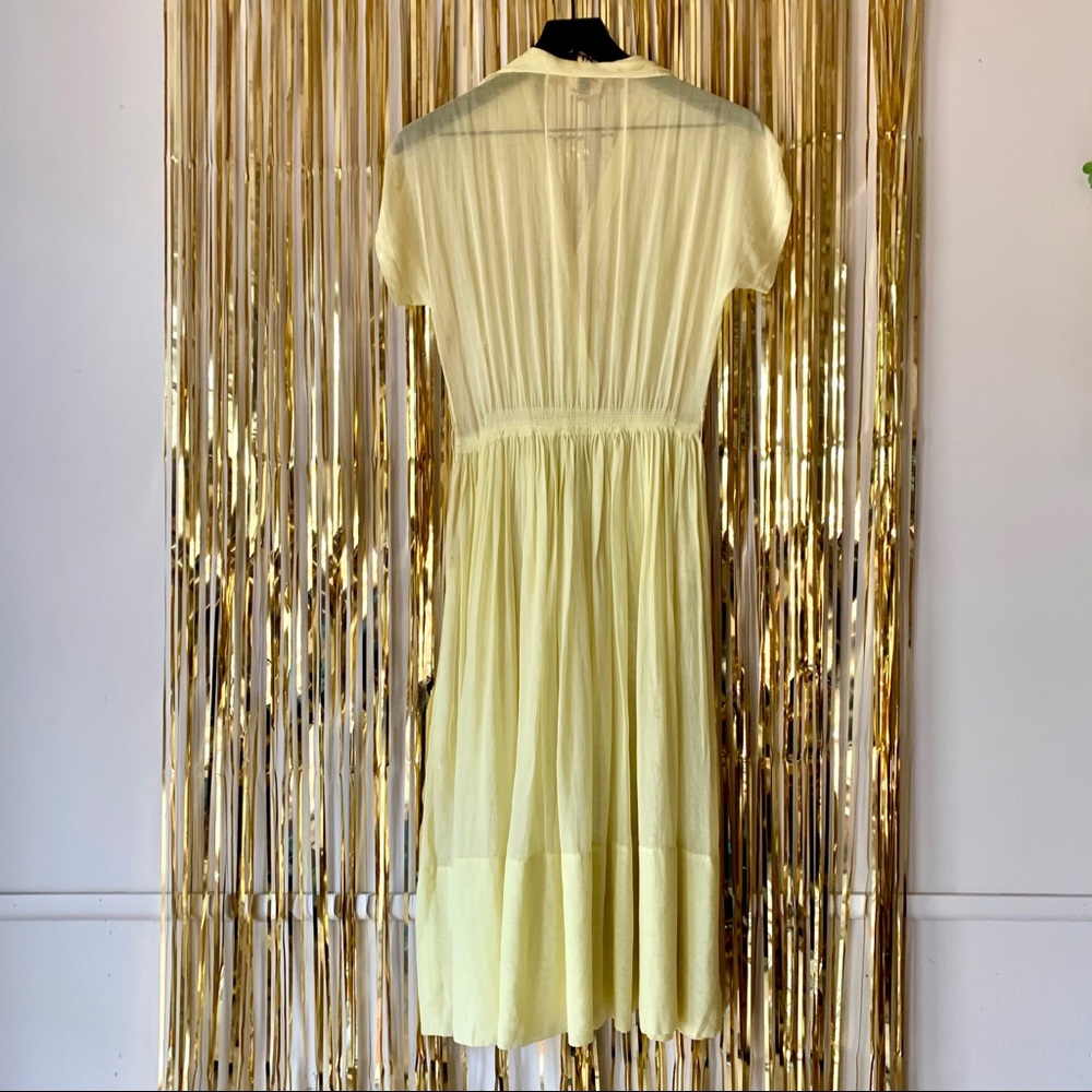 SOLD Vintage | 50’s Pale Yellow Fit and Flare - Picture 3 of 11